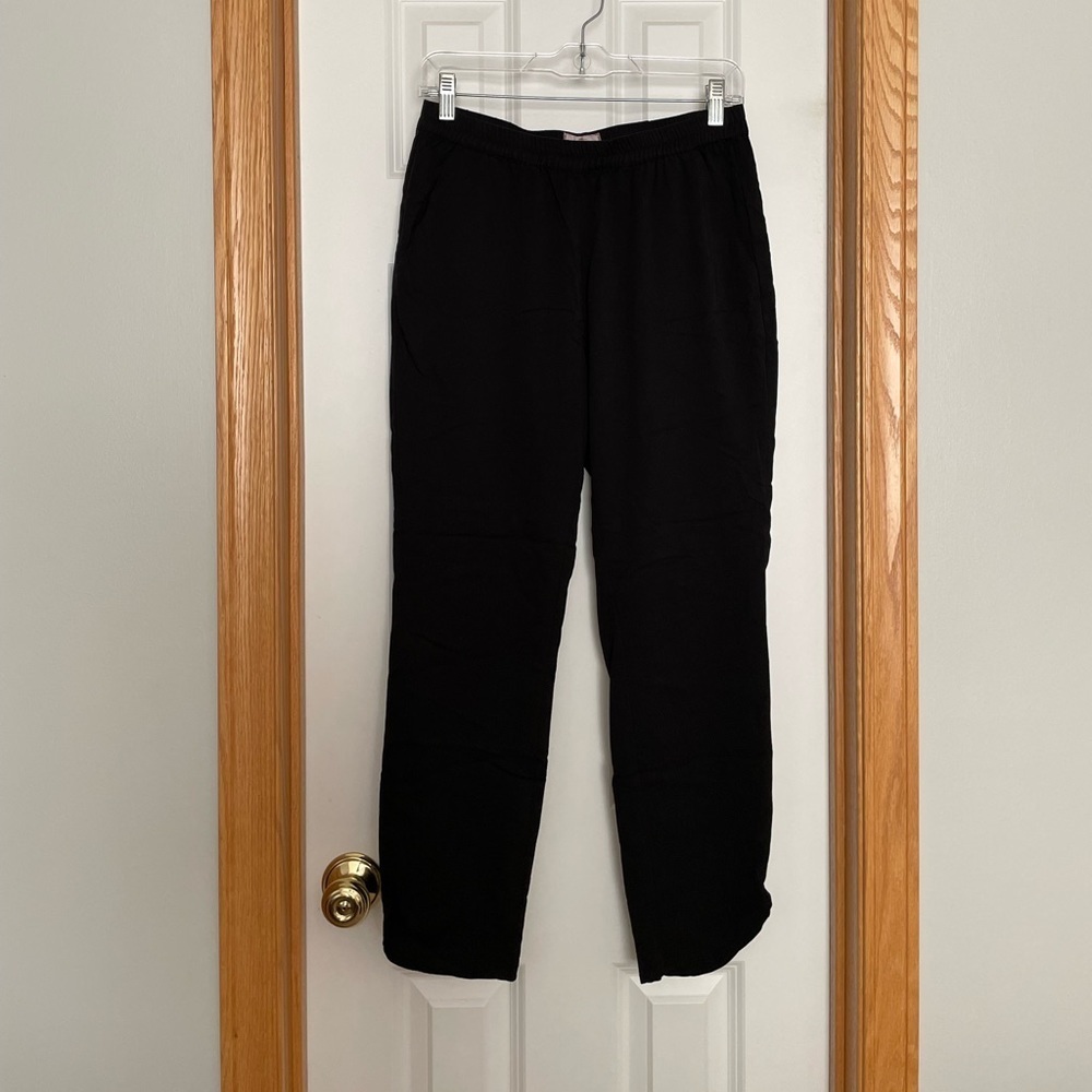 Marine Layer Black Cropped Length Lightweight Black Pants Size Medium